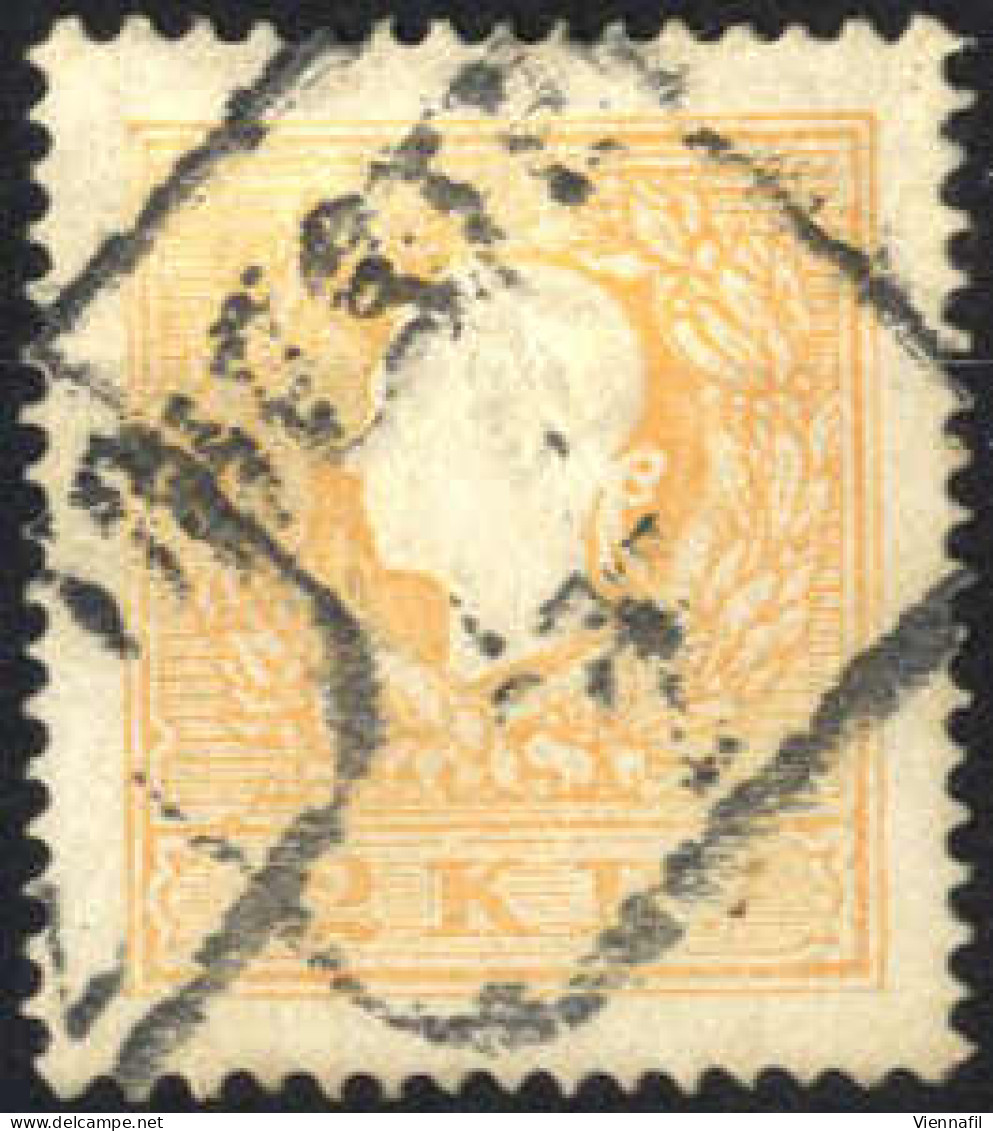 O 1858, 2 Kreuzer Hellorange In Type II, Gestempelt, Pracht, Befund Goller, ANK 10 IIc / 280,- - Andere & Zonder Classificatie