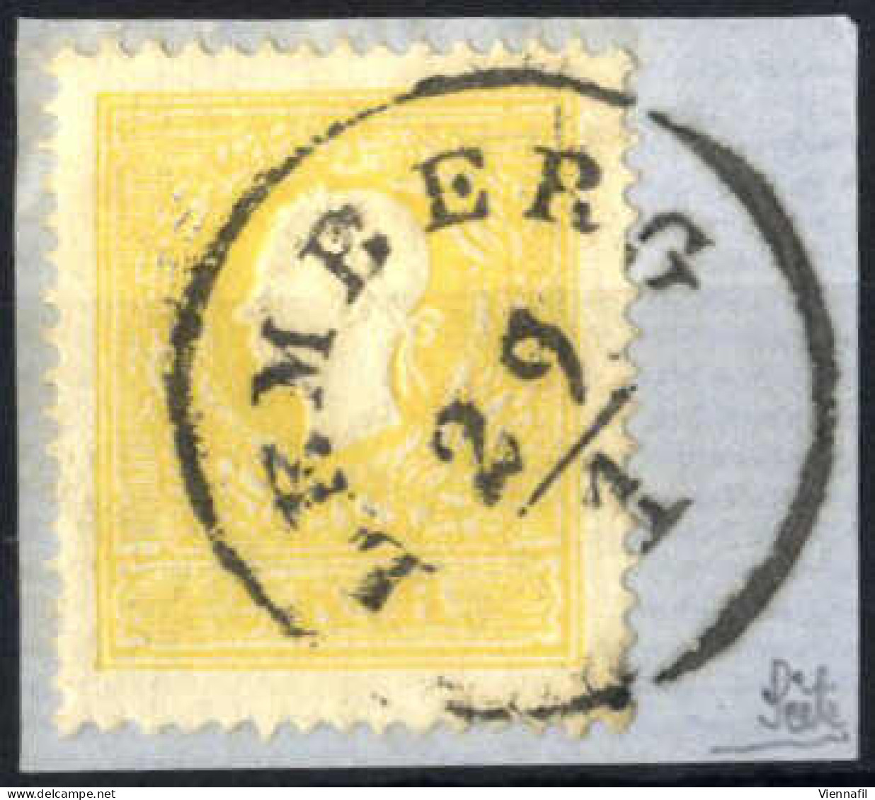 Piece 1859, Briefstück Frankiert Mit 2 Kr. Gelb In Type II, Entwertet "Lemberg 29/1", ANK 10 IIa - Autres & Non Classés