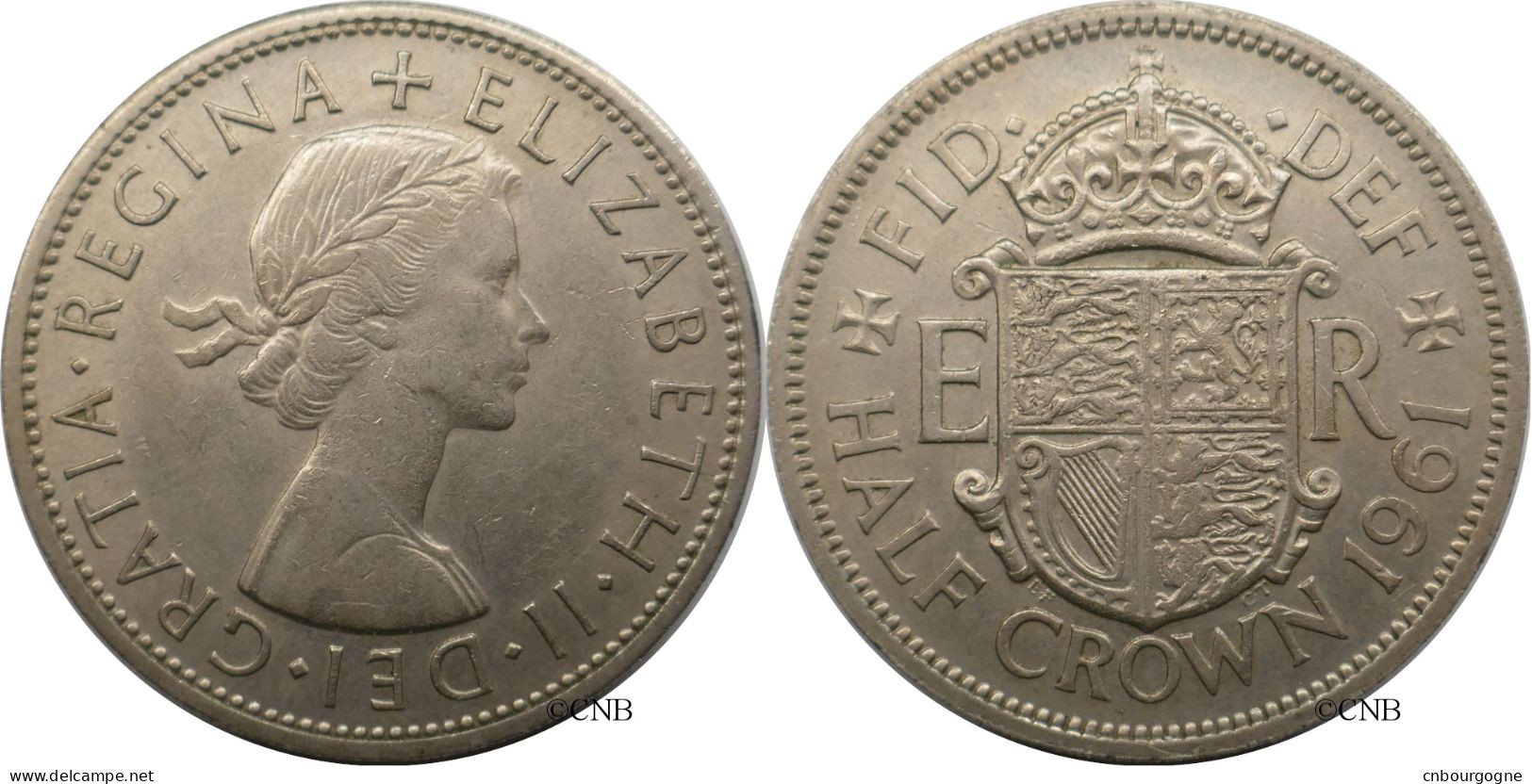 Royaume-Uni - Elizabeth II - Half Crown 1961 - SUP/AU55 - Mon6617 - K. 1/2 Crown