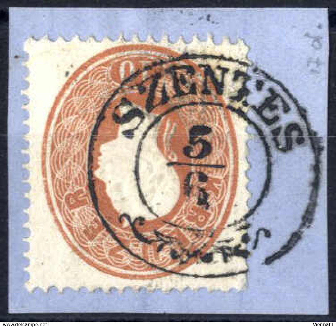 Piece 1860, Briefstück Von Szentes (Müller 24 Punkte) Am 5.6. Frankiert Mit 10 Kr. Braun Gez. 14 Mit 17 Zähnen Hoch, ANK - Altri & Non Classificati
