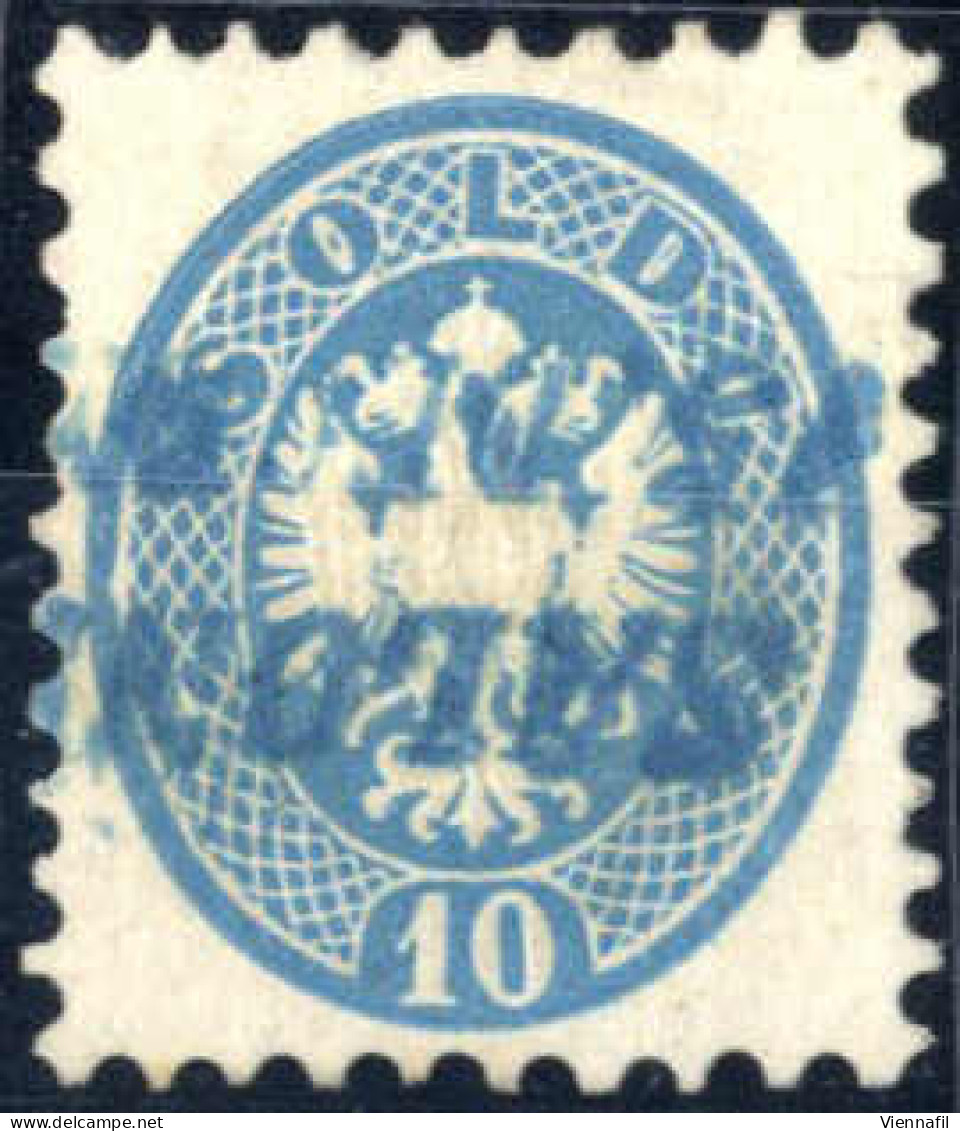 O 1863, SALON(ICCO), Blauer L2-Stempel Auf 10 Soldi, Befund Goller, Kat. Nr. V22 - Levante-Marken