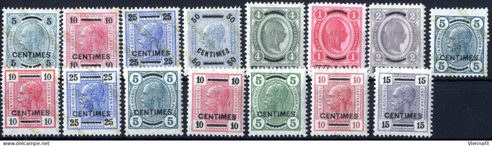 ** 1903/14, Komplette Postfrische Zusammenstellung Der 23 Werte Mit ANK 1B, ANK 1-24 / über 1.300,- - Levante-Marken