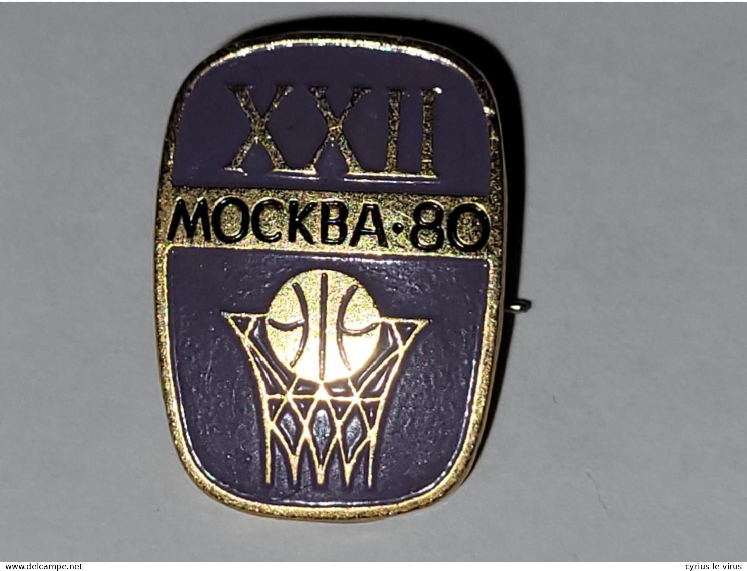 Pin's Jeux Olympiques De Moscou 1980  **  Basket - Basketball