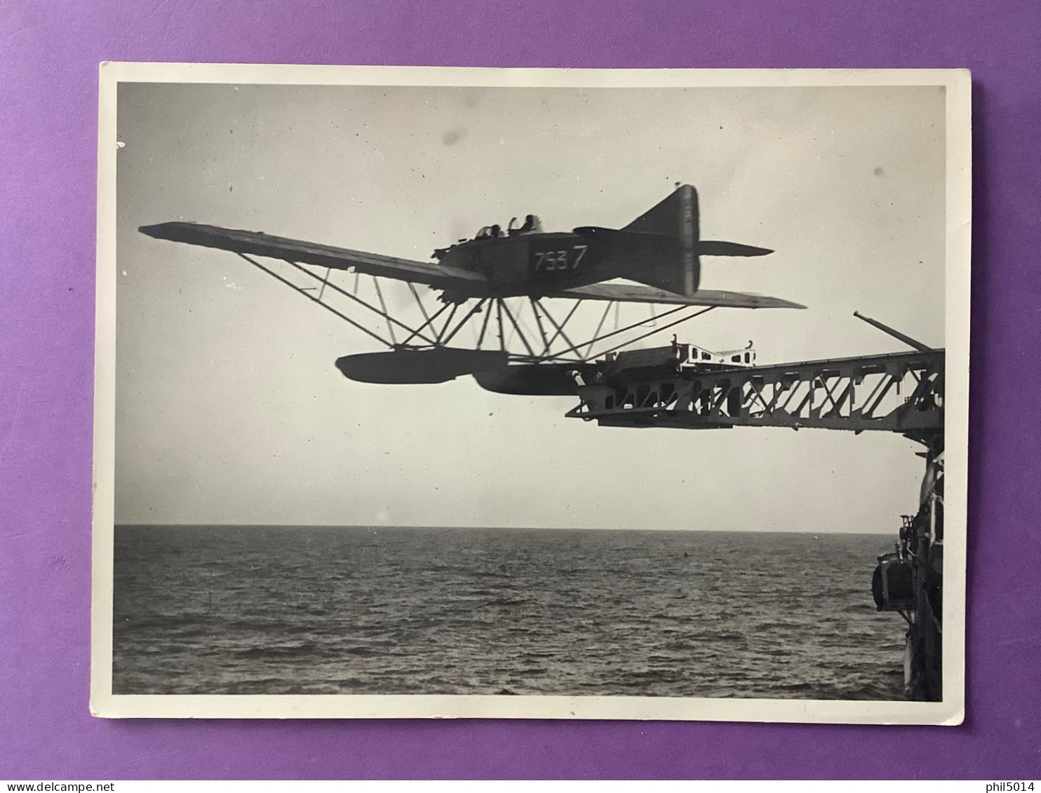 Lot De 2 Photos 12 X 9 Hydravions Dont Un Catapultage….    Plan Rare  Photo Emery à TOULON   Bon état - 1919-1938