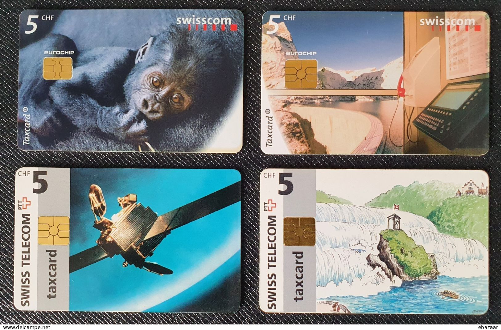 Switzerland 8 Chip Phonecards 5 CHF Used - Verzamelingen