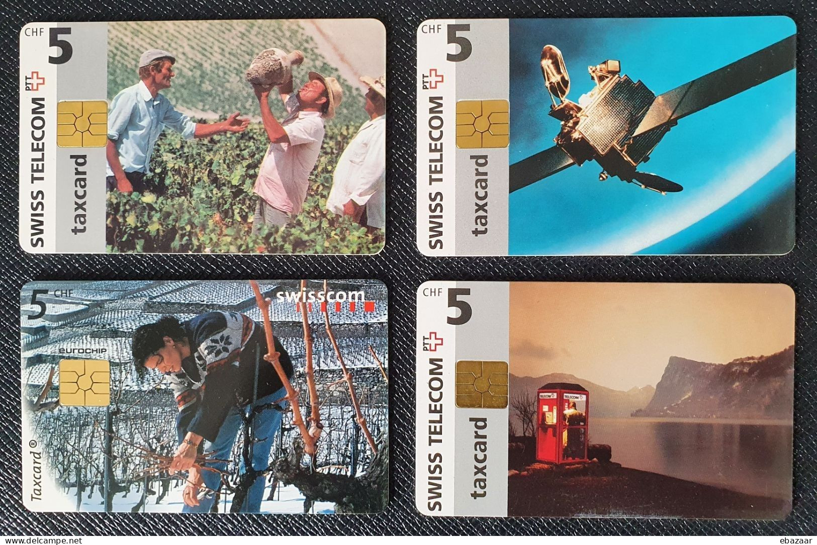 Switzerland 8 Chip Phonecards 5 CHF Used - Collections