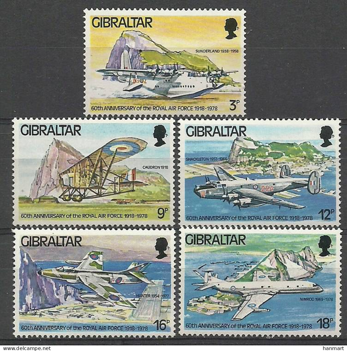 Gibraltar 1978 Mi 378-382 MNH  (ZE1 GIB378-382) - Andere & Zonder Classificatie