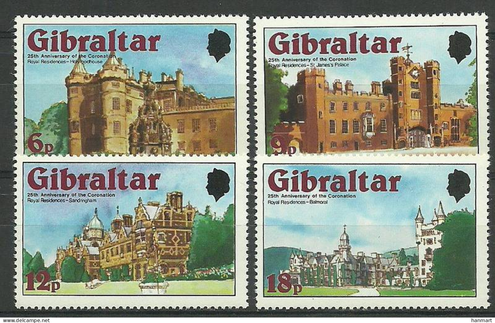 Gibraltar 1978 Mi 373-376 MNH  (ZE1 GIB373-376) - Kirchen U. Kathedralen