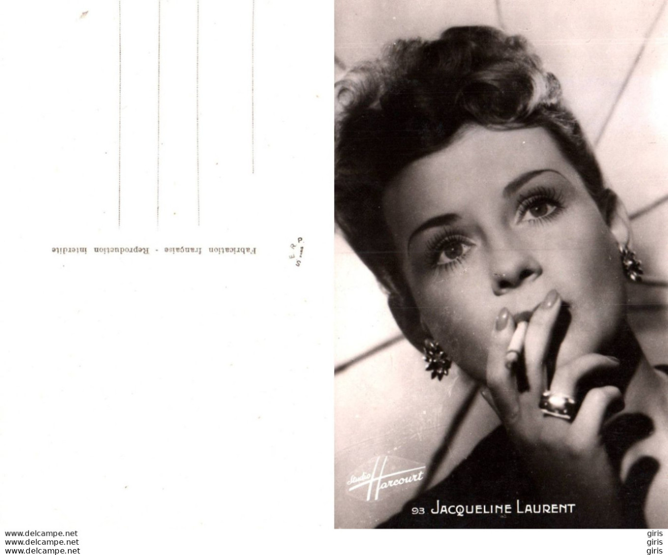 Célébrités - Jacqueline Laurent - Studio Harcourt - Autres & Non Classés