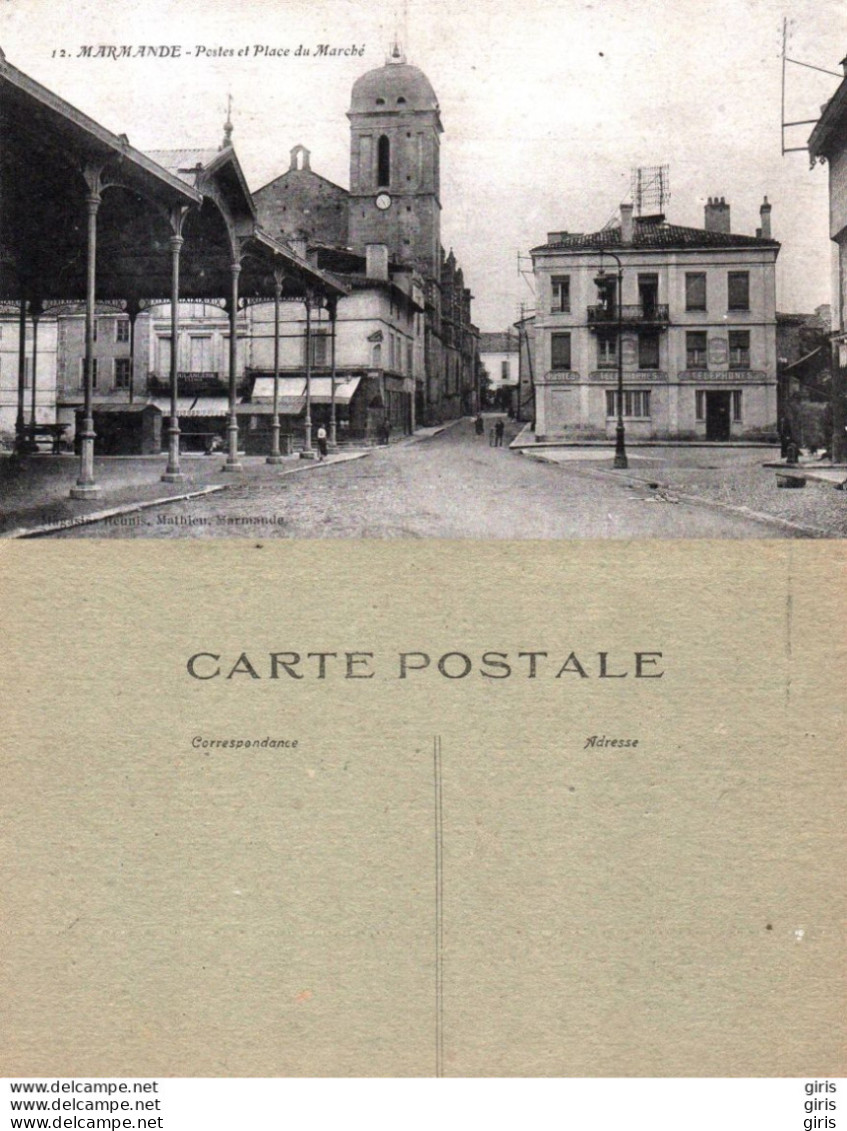47 - Lot Et Garonne - Marmande - La Poste Place Du Marché - Marmande