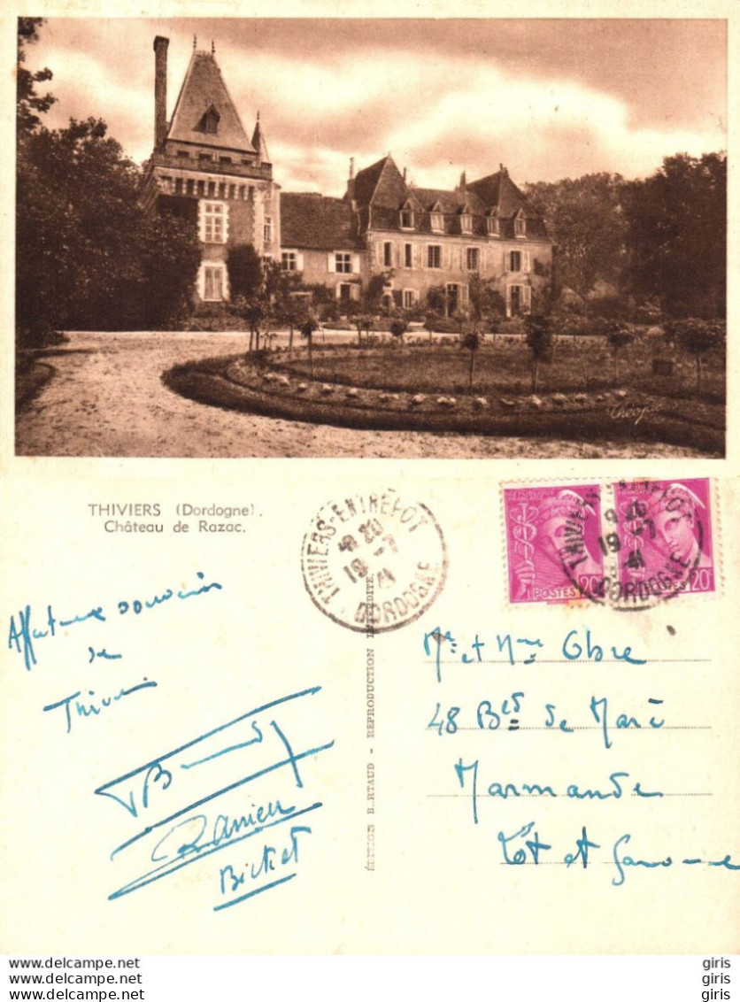 24 - Dordogne - Thiviers - Château De Razac - Thiviers