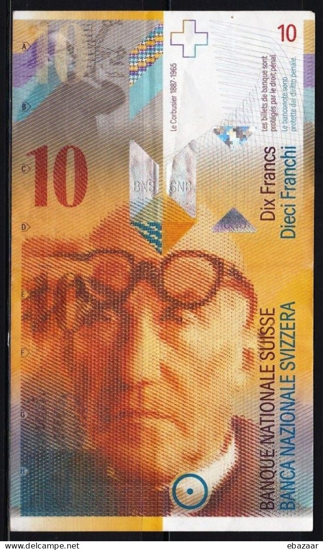 Switzerland 1996 Banknote 10 Francs P-66b(2) Circulated + FREE GIFT - Suiza