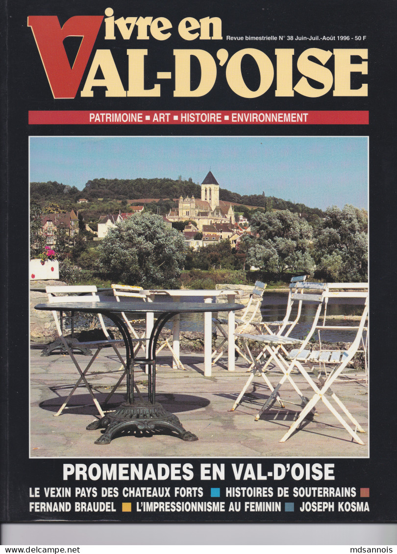 Vivre En Val D'Oise N°38 Juin Juill Aout 1996 Vexin Château Fort, Souterrain, Kosma, Poids 330g - Other & Unclassified