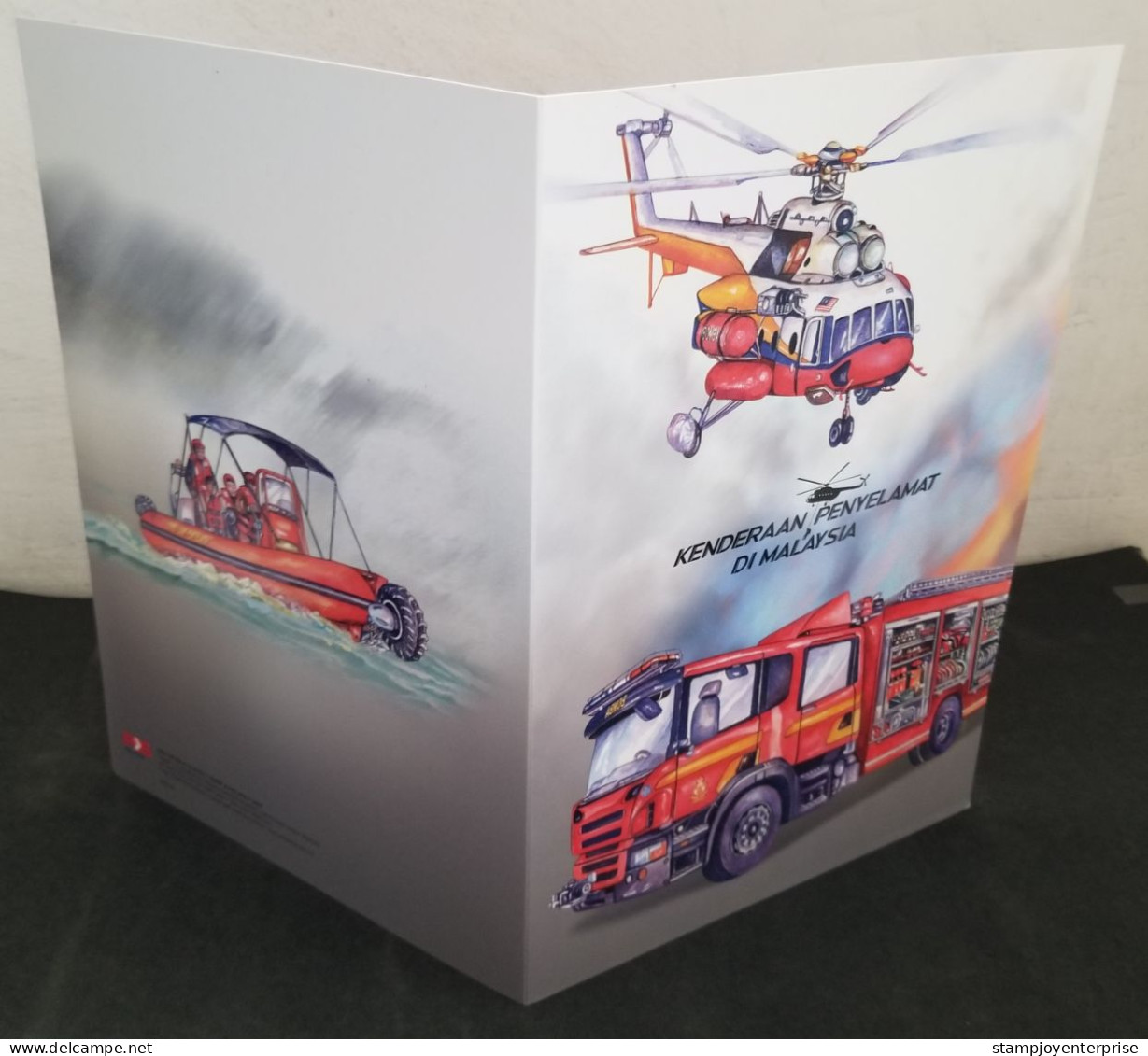 Malaysia Rescue Vehicle 2024 Helicopter Fire Engine Brigade Boat Ship Transport Firefighting Fireman (folder) *limited - Malaysia (1964-...)