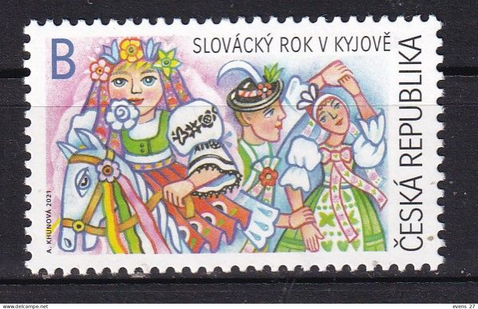 CZECH REPUBLIC-2021-KYOJU FOLK FESTIVAL.-MNH. - Unused Stamps