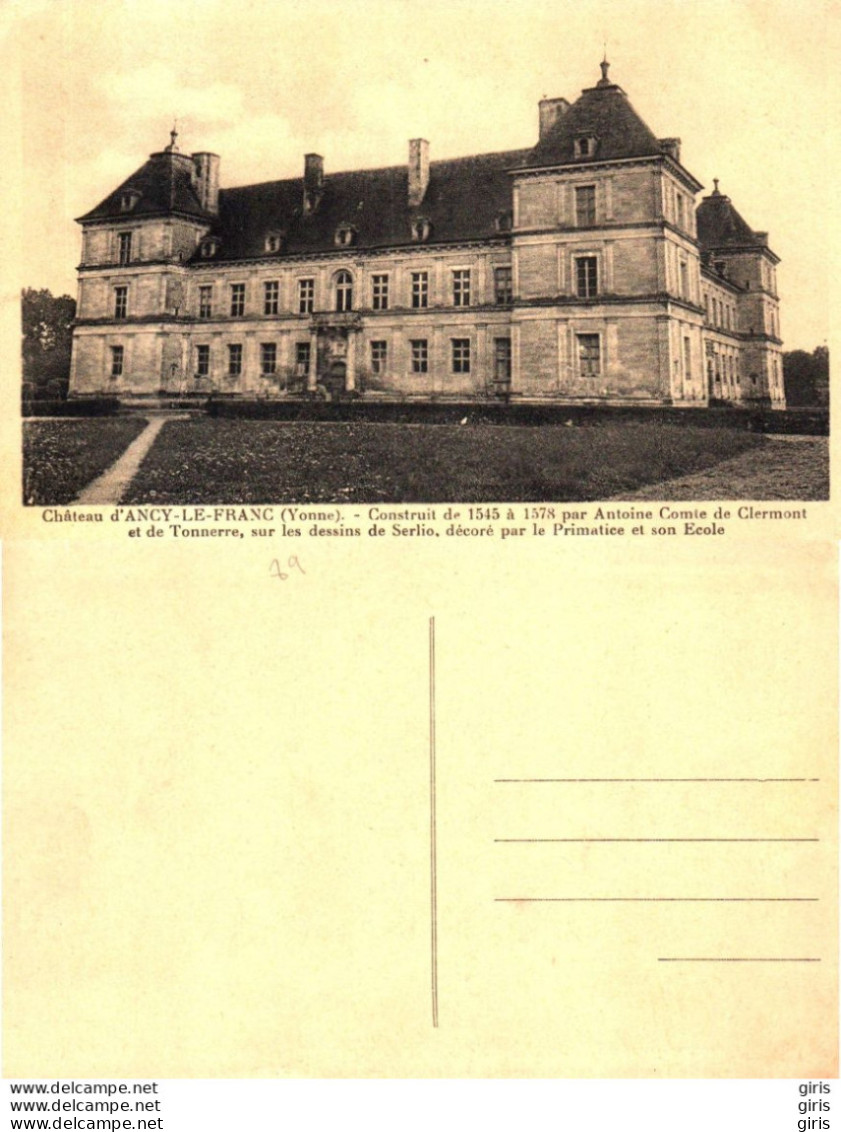 89 - Yonne - Château D'Ancy Le Franc - Ancy Le Franc