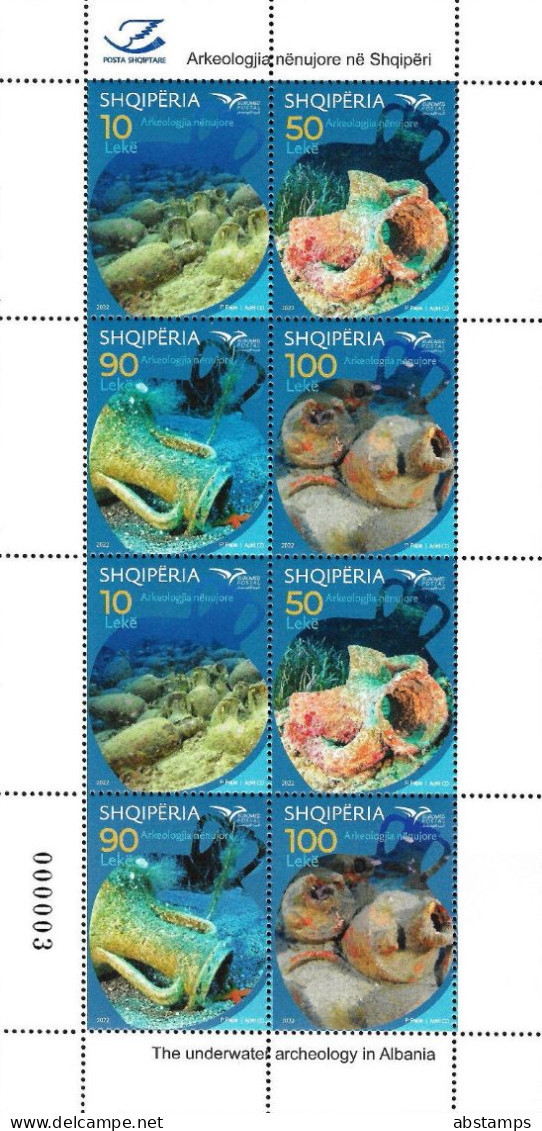 Albania Stamps 2022. EUROMED - The Underwater Archeology. Mini Sheet MNH - Albanie