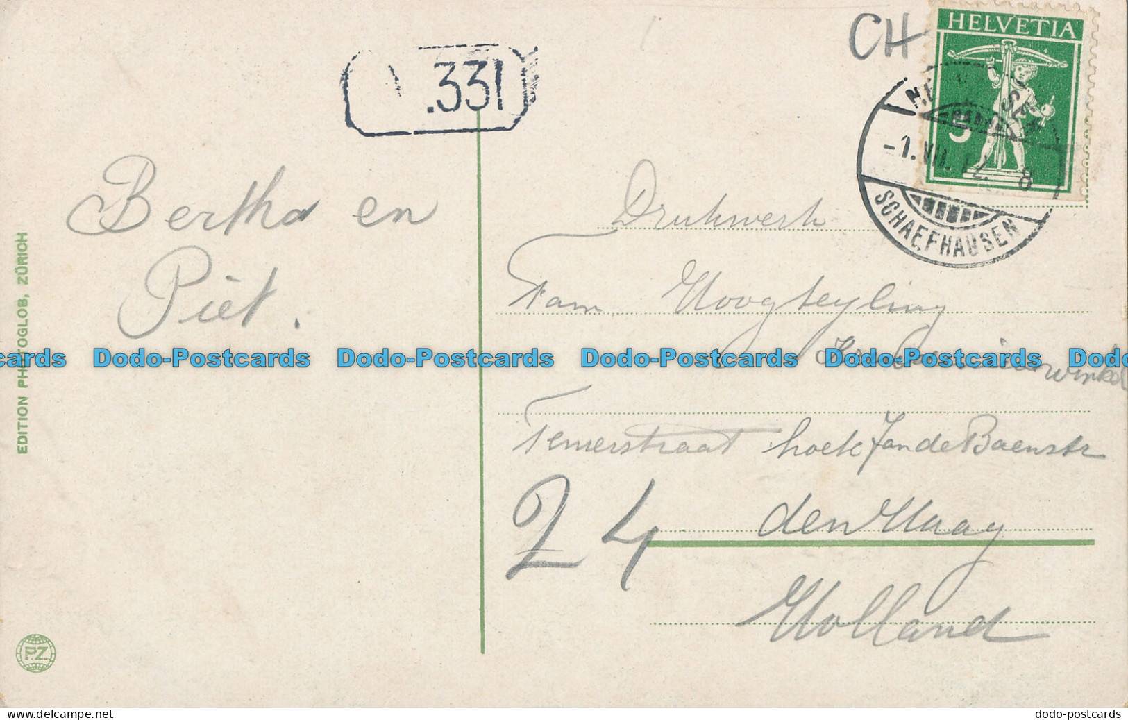 R027610 Rheinfall. Photoglob. 1912 - Monde