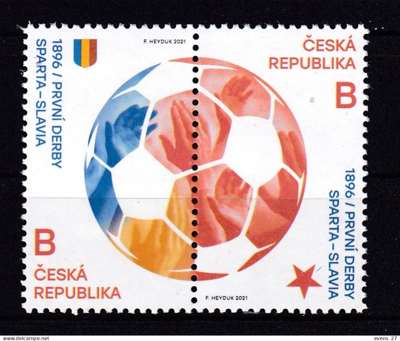 CZECH REPUBLIC-2021-AC SPARTA-SK SLAVIA.-MNH. - Unused Stamps