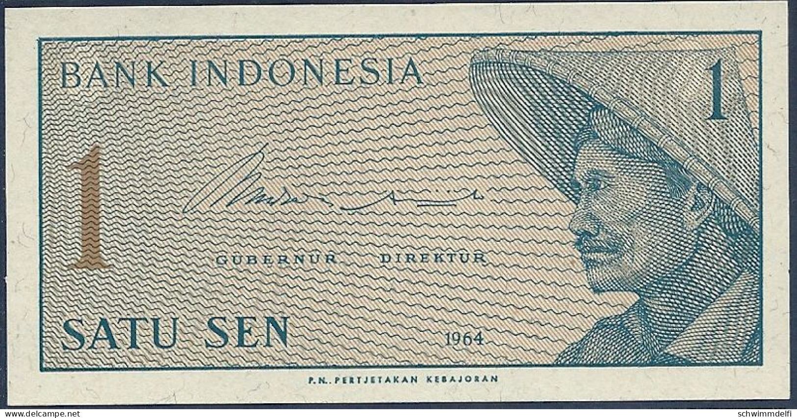 INDONESIEN - INDONESIA - 1 SEN - 50 SEN 1964 - SIN CIRCULAR - UNZ. - UNC. - Indonesia
