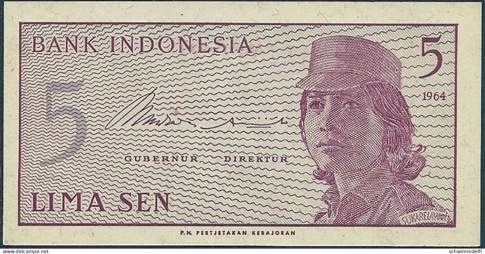 INDONESIEN - INDONESIA - 1 SEN - 50 SEN 1964 - SIN CIRCULAR - UNZ. - UNC. - Indonésie