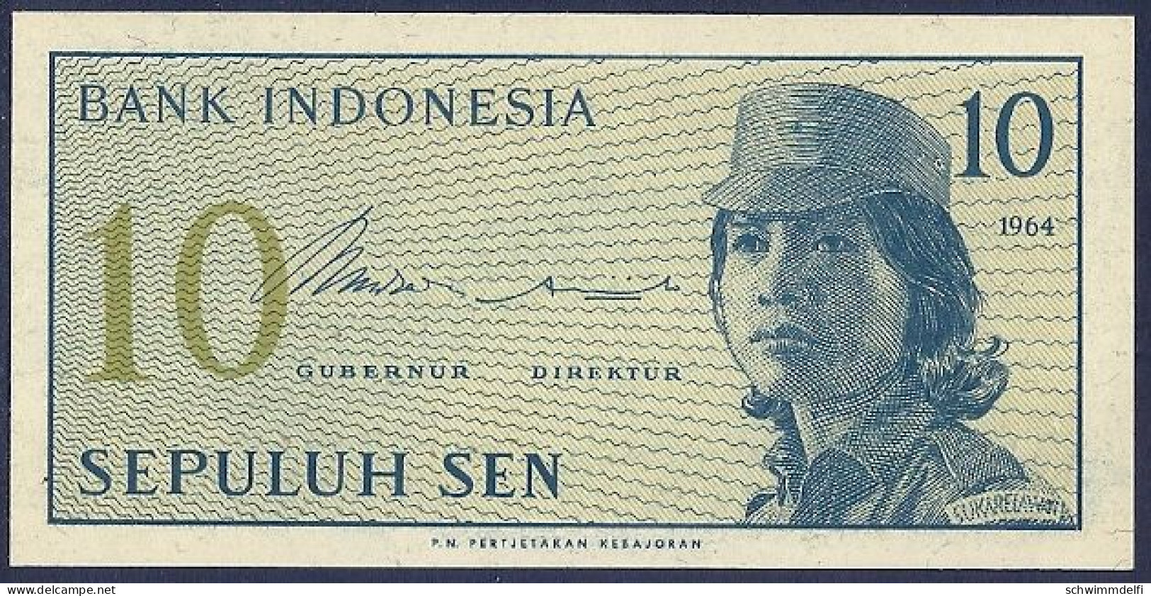 INDONESIEN - INDONESIA - 1 SEN - 50 SEN 1964 - SIN CIRCULAR - UNZ. - UNC.