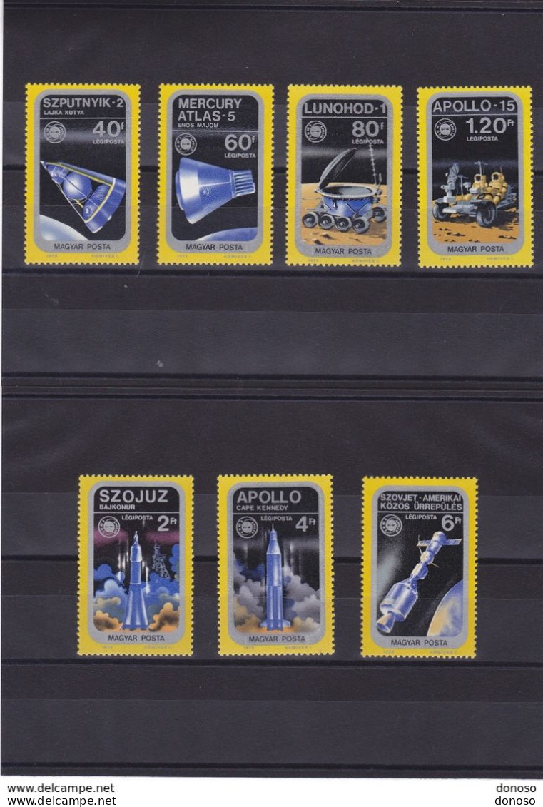 HONGRIE 1975 ESPACE APOLLO SOYOUZ Yvert PA 377-383, Michel 3046-3052 NEUF** MNH Cote 6 Euros - Neufs