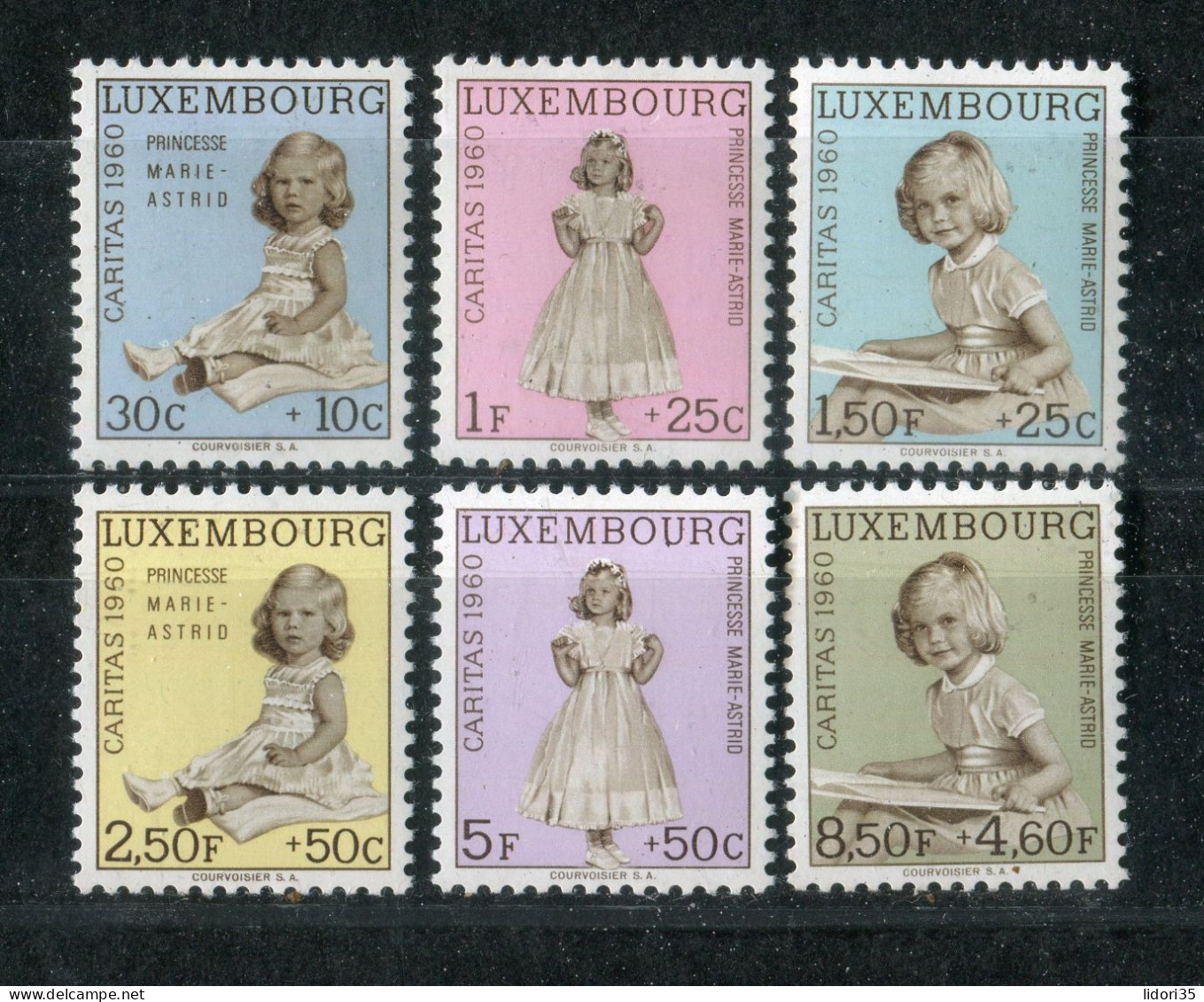 "LUXEMBURG" 1960, Mi. 631-636 "Caritas" ** (L1235) - Unused Stamps