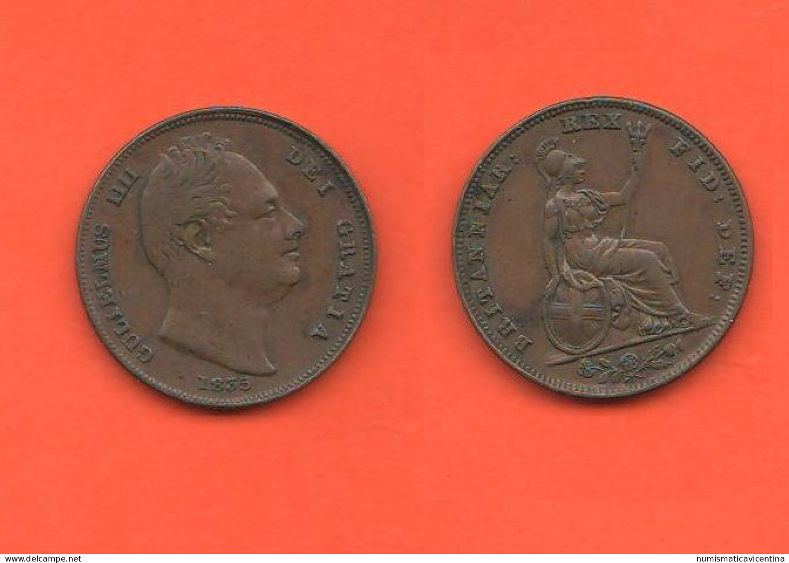 UK England One Farthing 1835 Inghilterra Angleterre Gulielmus IV°   C 3 - B. 1 Farthing