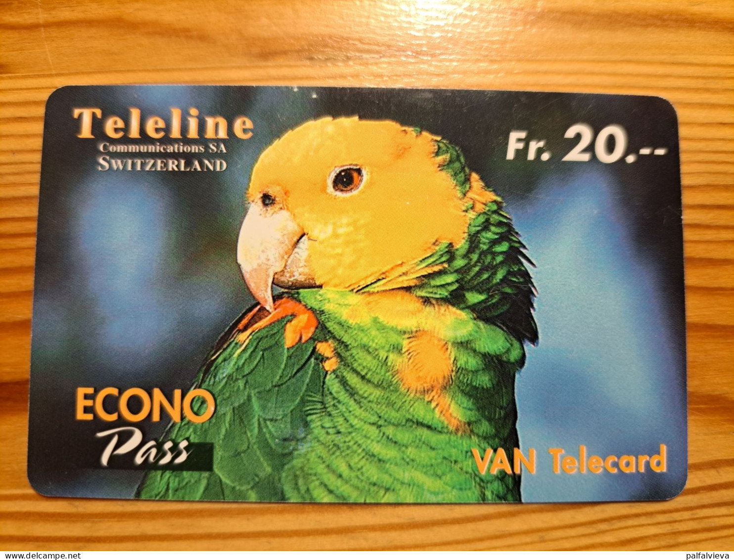 Prepaid Phonecard Switzerland, Teleline - Bird, Parrot - Schweiz