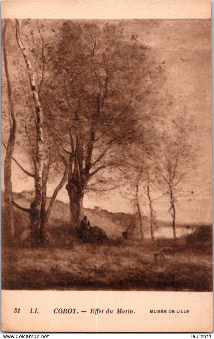 6-5-2024 (4 Z 16) Sepia - VERY  OLD - Painting By COROT - Schilderijen