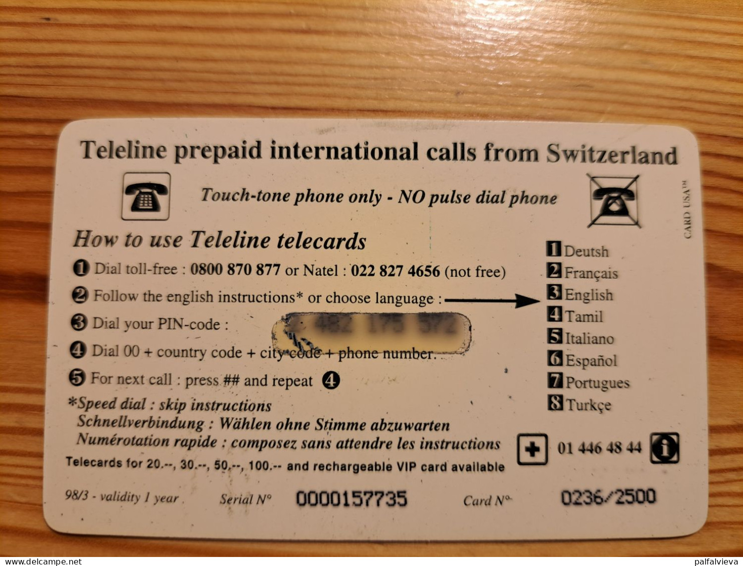 Prepaid Phonecard Switzerland, Teleline - Vintage Car, Austin - Suisse