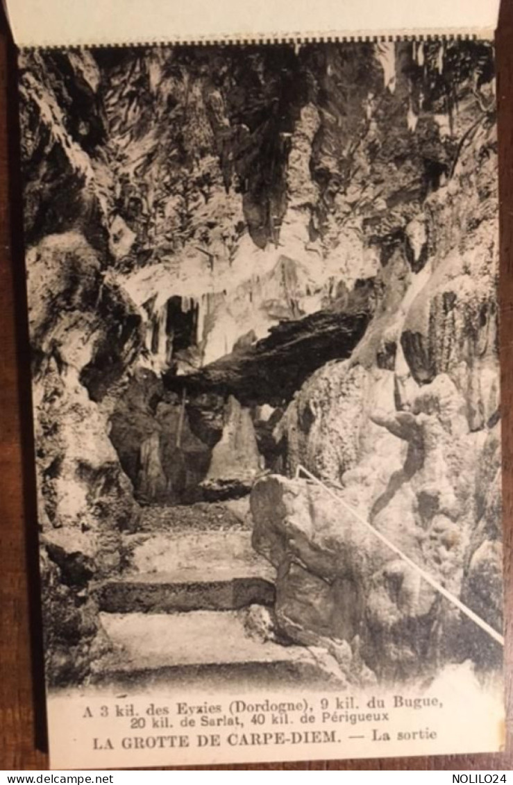 Carnet de 10 CPA, 24 Les Eyzies, Album Souvenir la Grotte de CARPE-DIEM