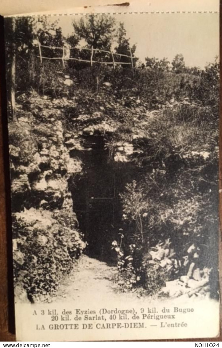 Carnet de 10 CPA, 24 Les Eyzies, Album Souvenir la Grotte de CARPE-DIEM