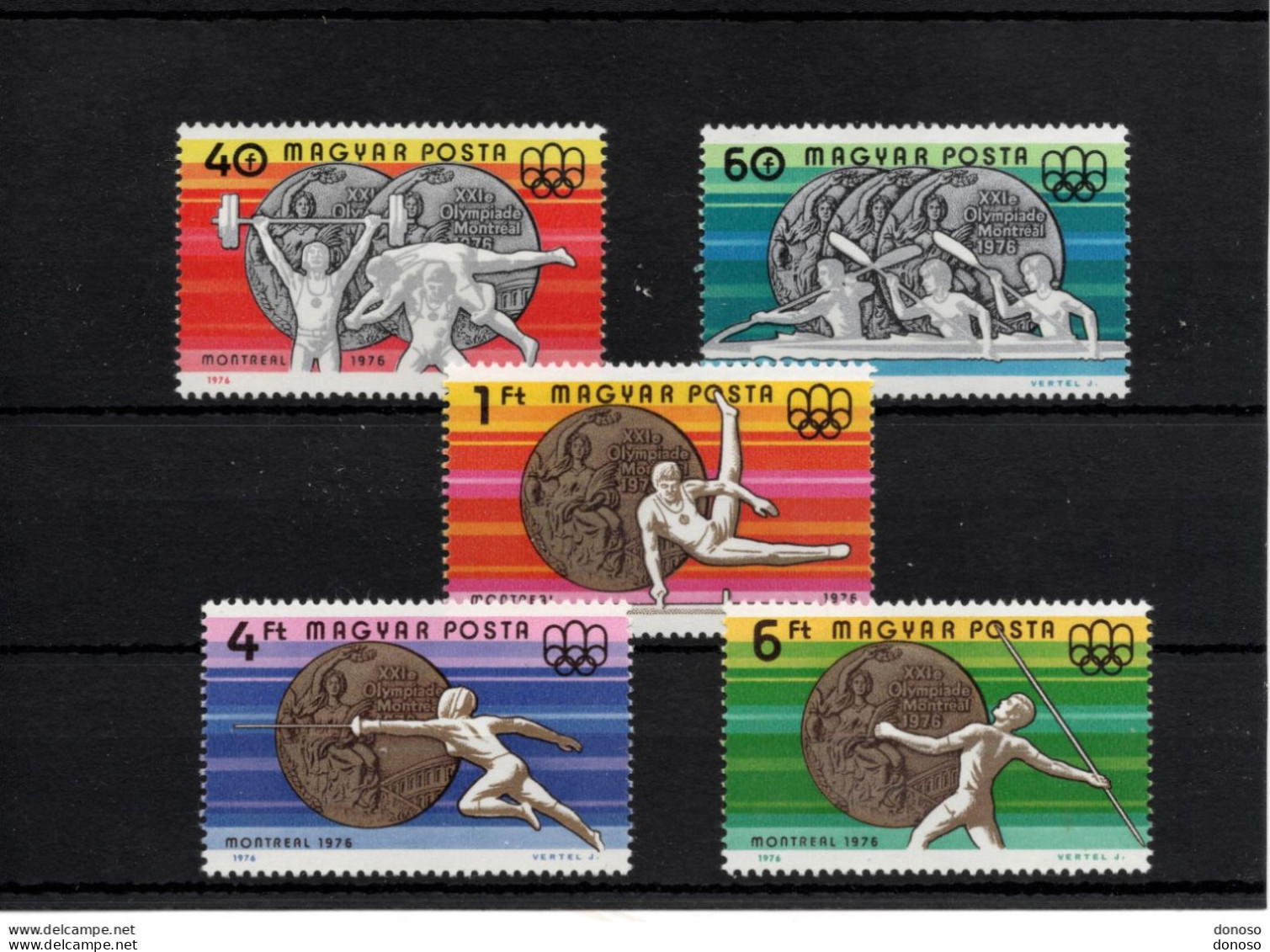 HONGRIE 1976 JEUX OLYMPIQUES DE MONTREAL Yvert 2531-2535; Michel 3164-3168 NEUF** MNH Cote 4,50 Euros - Unused Stamps