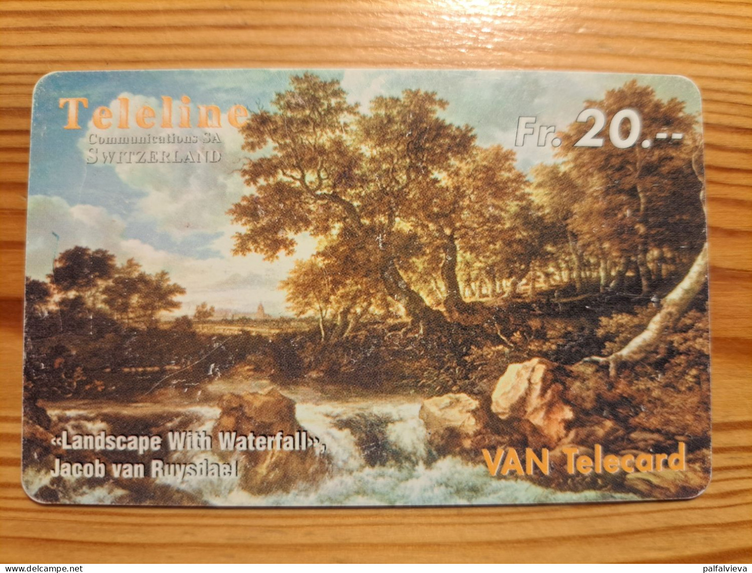 Prepaid Phonecard Switzerland, Teleline - Painting, Jacob Van Ruysdael - Suisse