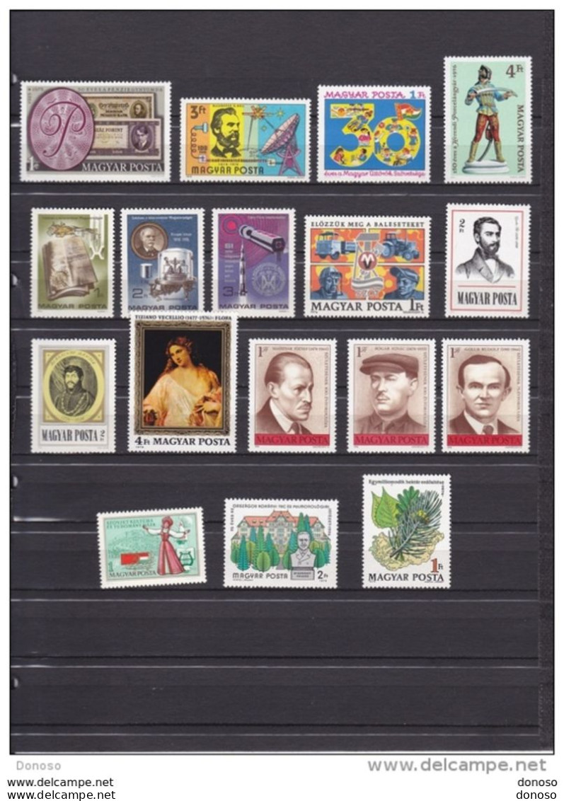 HONGRIE 1976 Yvert 2479 + 2487-2490 + 2499-2500 + 2509 + 2514-2516 + 2518-2522 + 2530 NEUF** MNH Cote 12,60 Euros - Unused Stamps