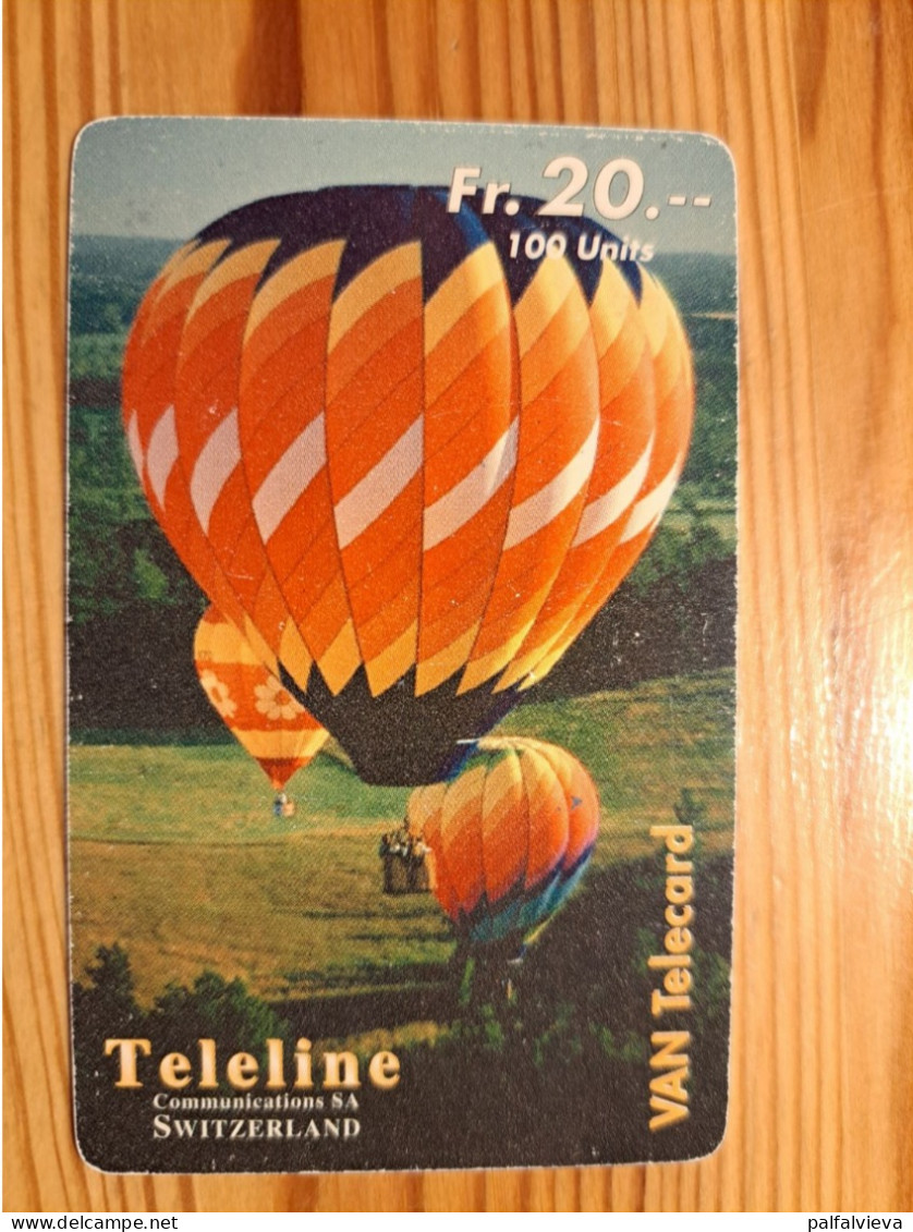 Prepaid Phonecard Switzerland, Teleline - Balloon - Switzerland