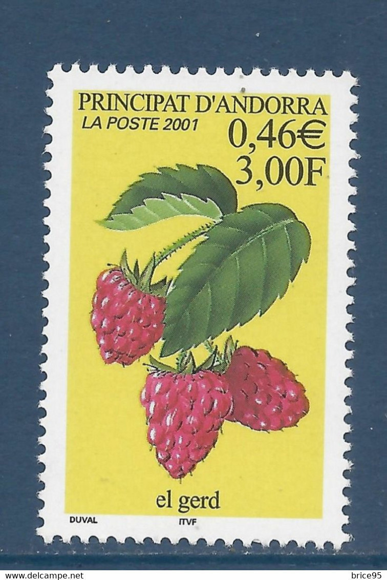 Andorre Français - YT N° 547 ** - Neuf Sans Charnière - 2001 - Neufs