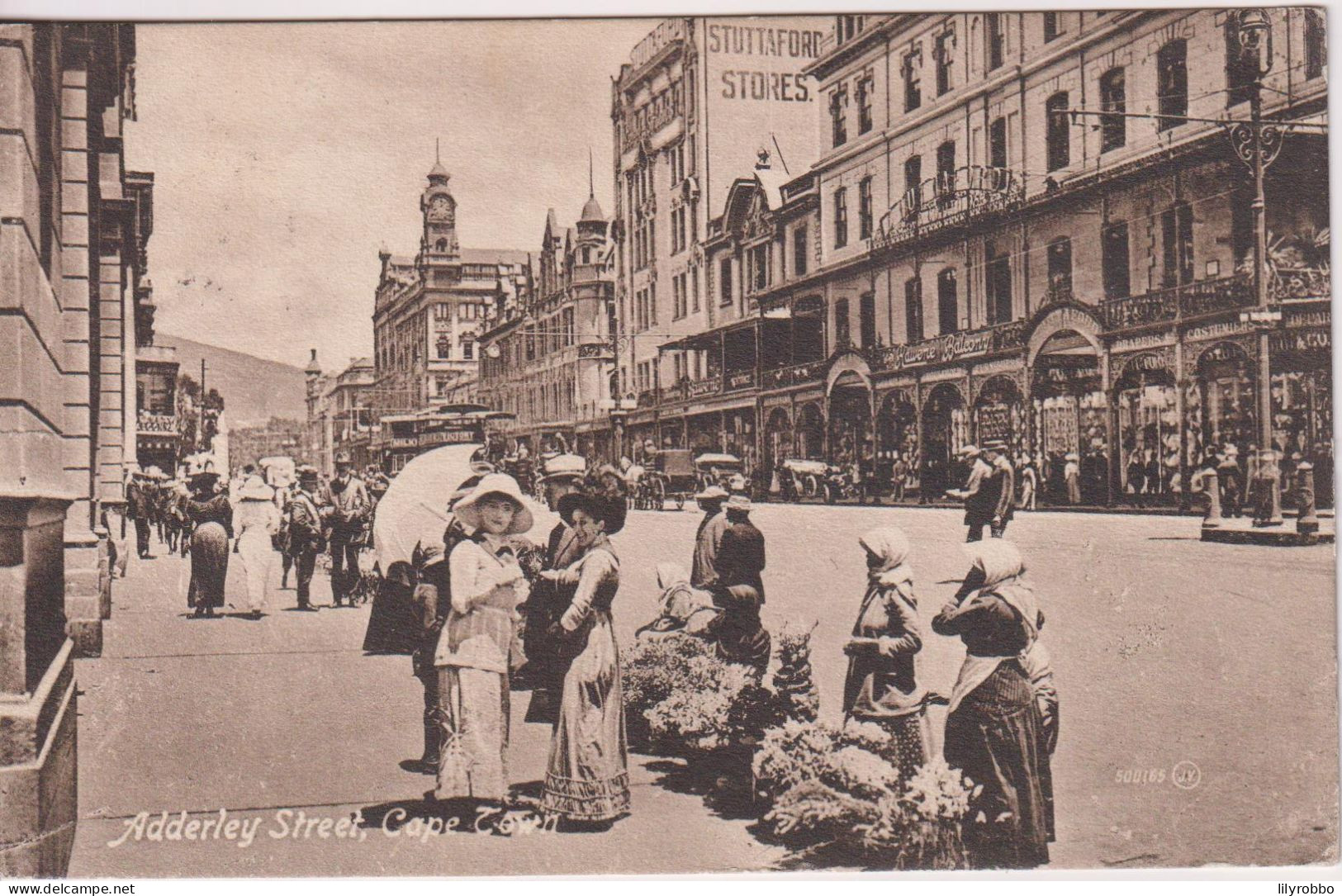 SOUTH AFRICA - Adderley Street CAPE TOWn - Great Animation Etc - Very Good HILLCREST Postmark 1914 - South Africa