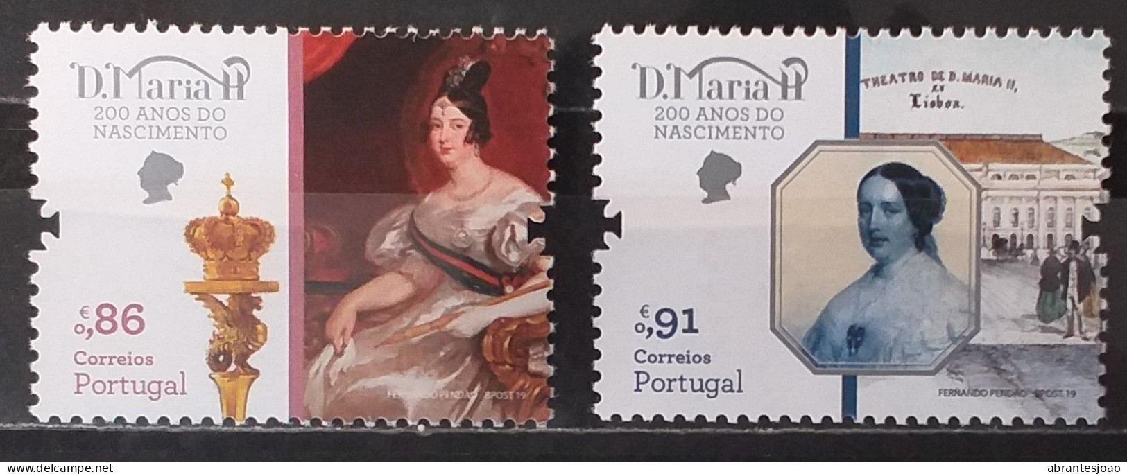 2019 - Portugal - MNH - 200 Years Since Birth Of Queen Mary II Of Portugal - 4 Stamps - Ongebruikt