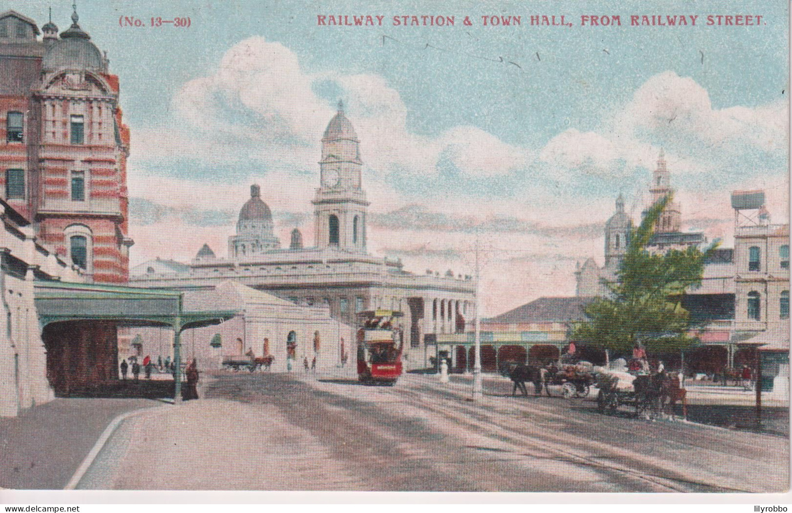 SOUTH AFRICA - Railway Station And Tow Hall From Railway Street Durban - Südafrika