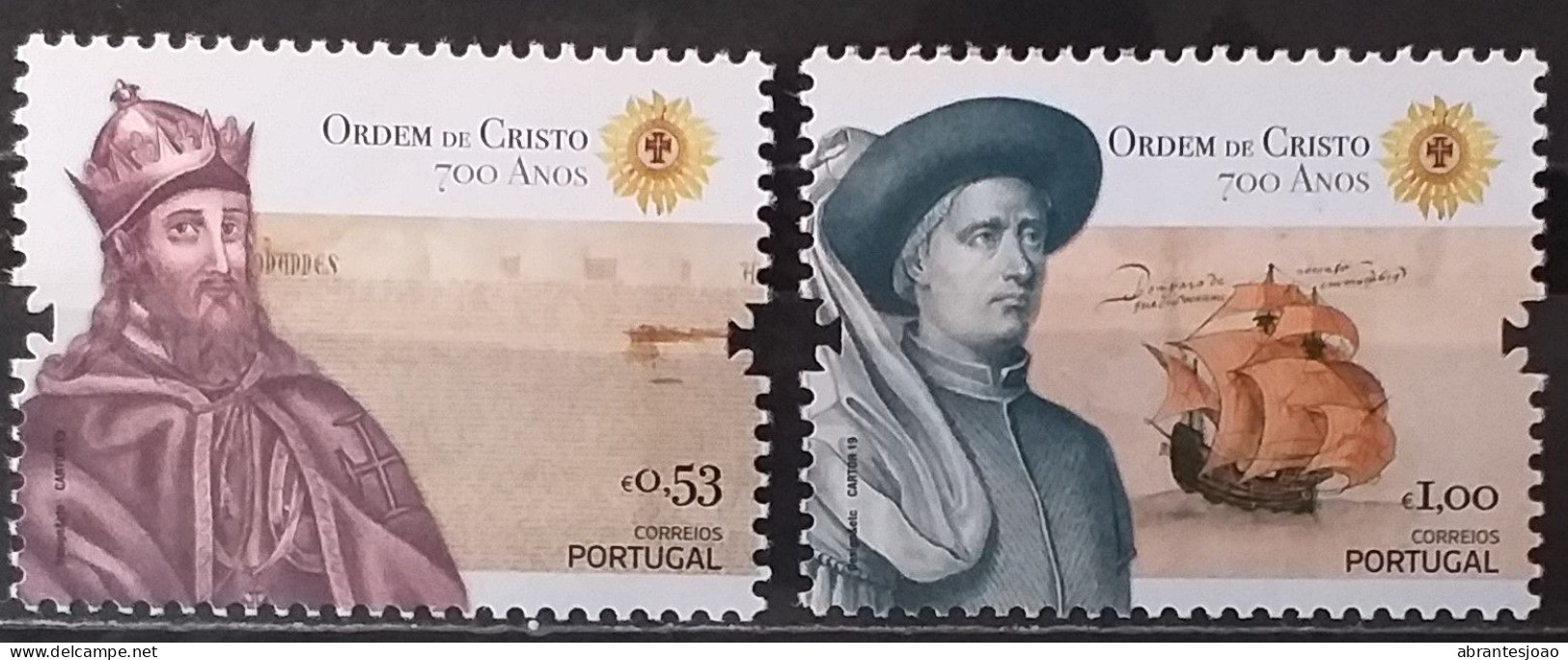 2019 - Portugal - MNH - 700 Years Of The Order Of Christ - 2 Stamps - Unused Stamps