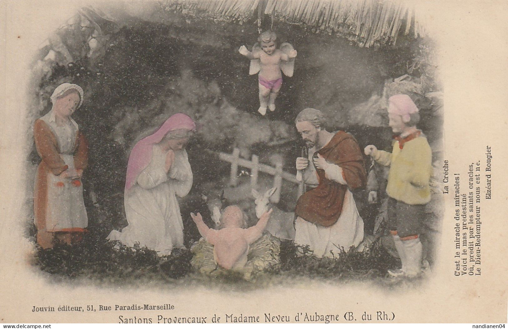 CPA - 13 - Aubagne - Santons Provençaux De Madame Neveu- Poême Elzéard Rougier- - Aubagne