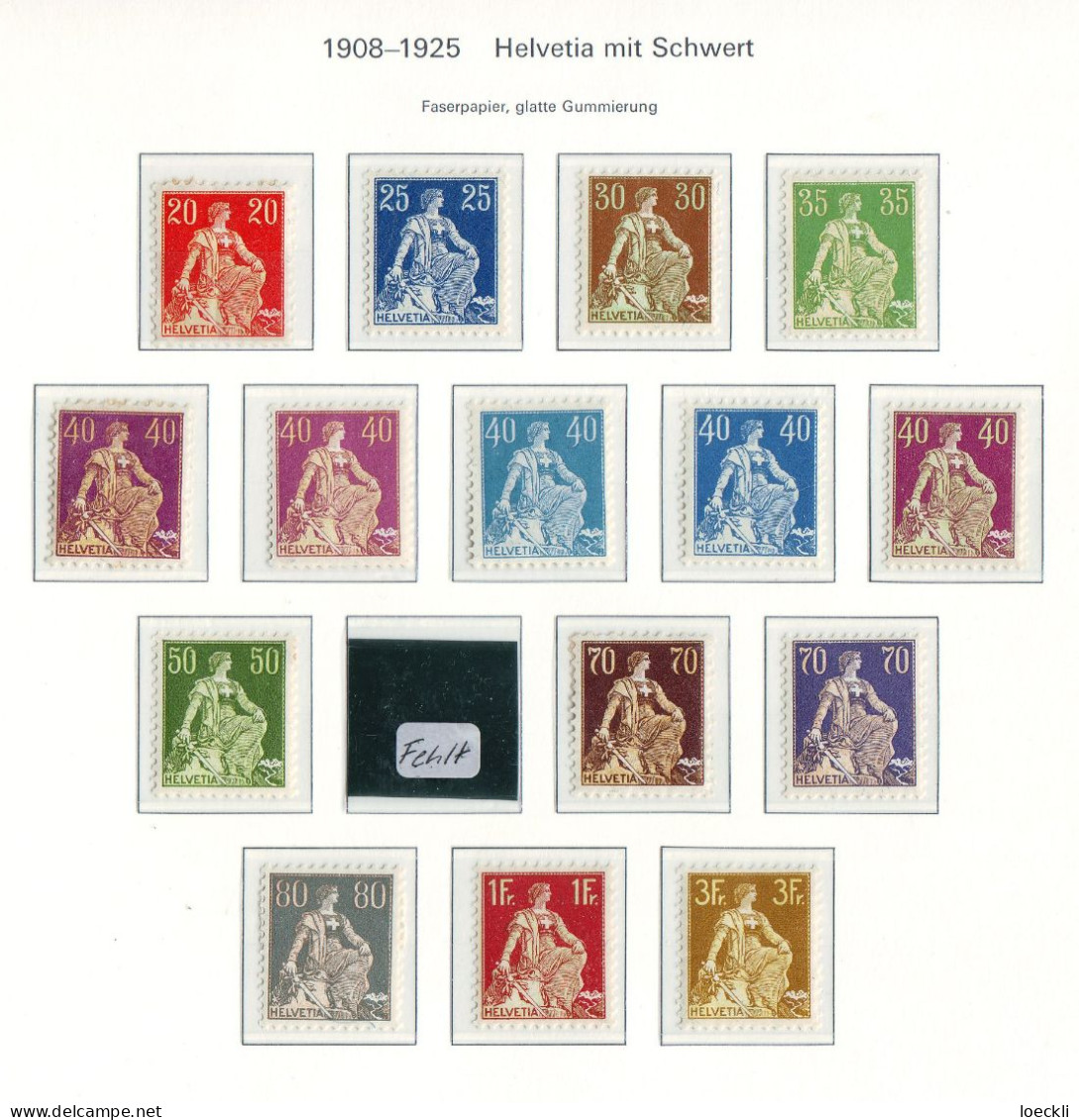 Helvetia Mit Schwert - Unused Stamps