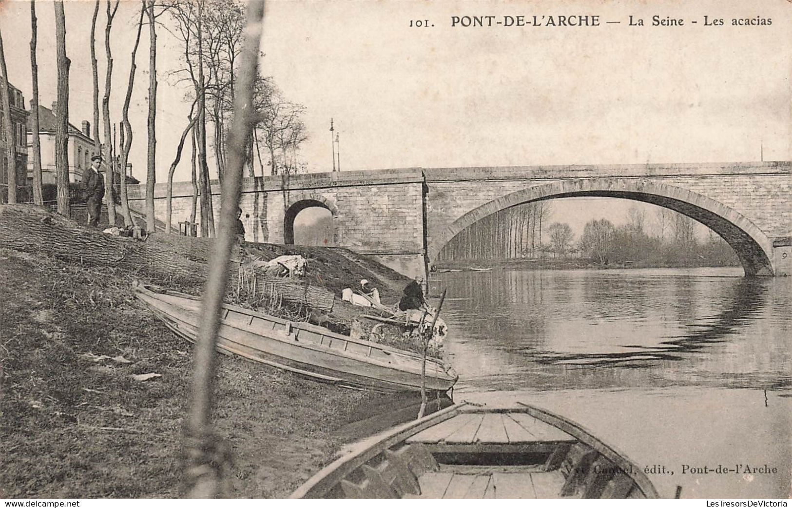 FRANCE - Pont De L'Arche - La Seine - Les Acacias - Carte Postale Ancienne - Pont-de-l'Arche