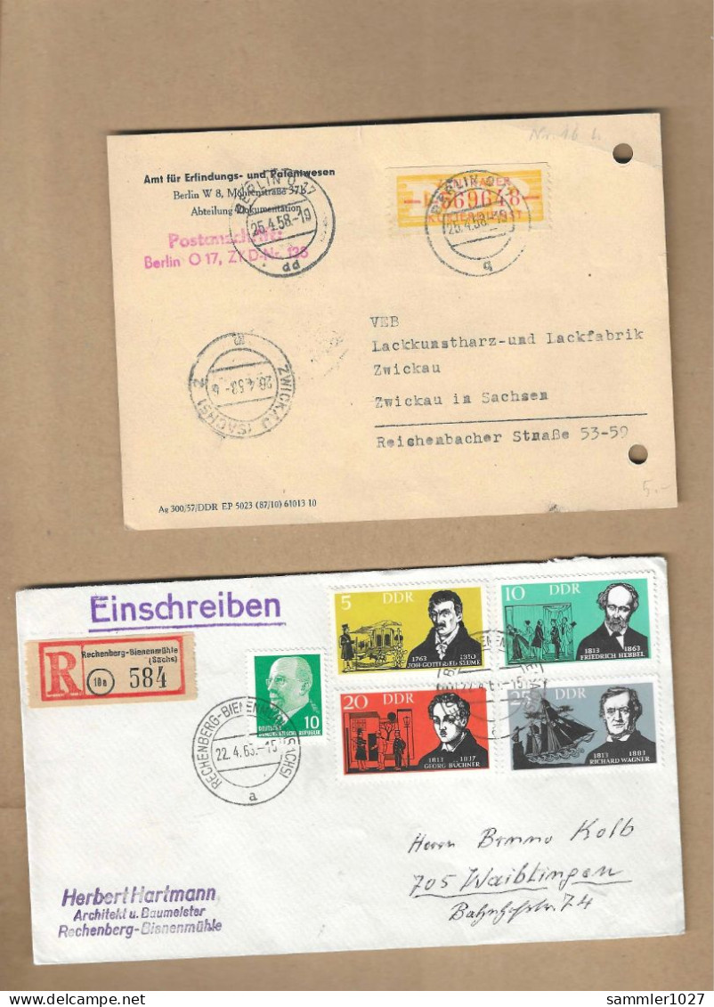 Los Vom 06.05  Einschreiben-Briefumschlag Aus Rechenburg 1963 - Lettres & Documents