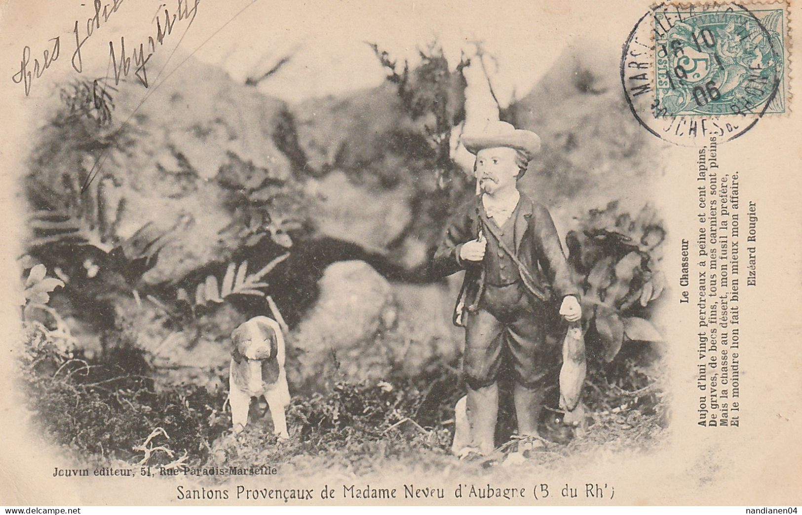 CPA - 13 - Aubagne - Santons Provençaux De Madame Neveu- Poême Elzéard Rougier- - Aubagne