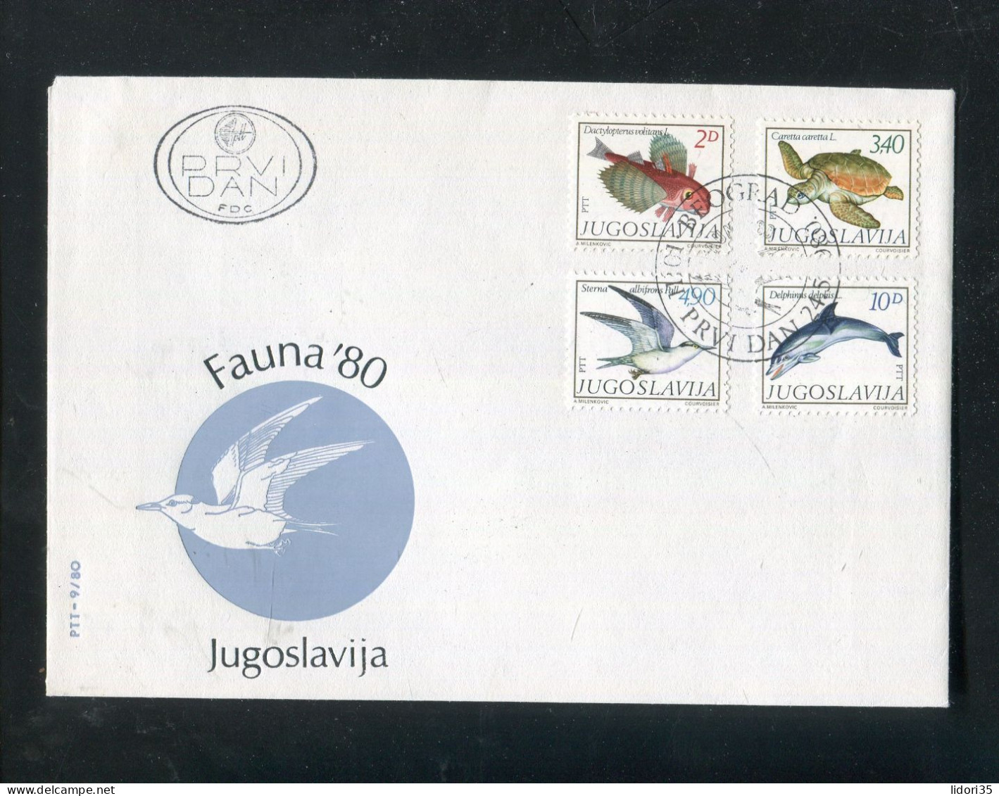 "JUGOSLAWIEN" 1980, Mi. 1834-1837 "Fauna" FDC (L1245) - Sonstige & Ohne Zuordnung