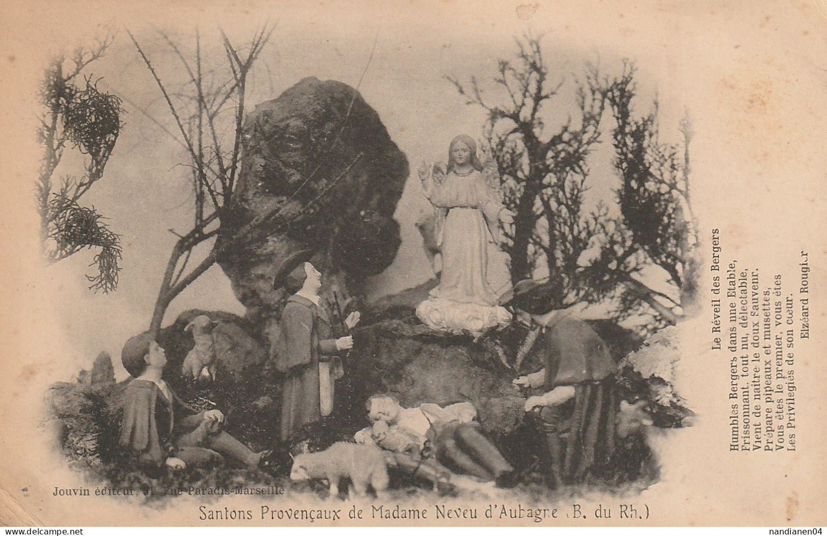 CPA - 13 - Aubagne - Santons Provençaux De Madame Neveu- Poême Elzéard Rougier- - Aubagne